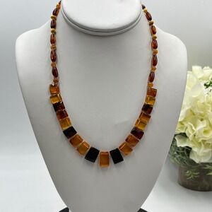 Natural Amber Sunstone Seed Wood Bead Spiritual Necklace S-Hook
Artisan Jewelry
